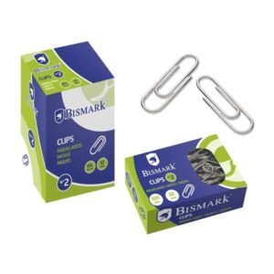 bismark pack de 100 clips nº2 32mm niquelados
