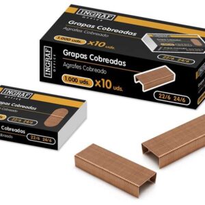 ingraf caja de 1000 grapas 22/6 alambre de alta calidad cobreadas
