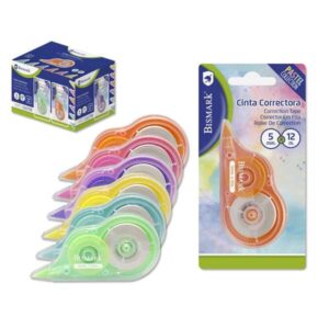 bismark cinta correctora 5mm x 12m colores pastel surtidos