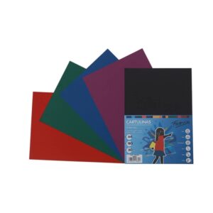fabrisa pack de 50 cartulinas 180 g/m² tamaño a4 colores oscuros surtidos