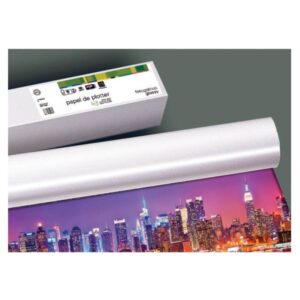 fabrisa bobina de papel fotografico glossy para plotter 180gr medidas 610mm x 30m