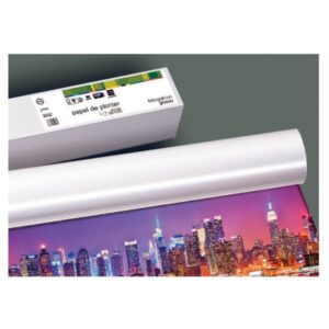 fabrisa bobina de papel fotografico glossy para plotter 180gr medidas 914mm x 30m