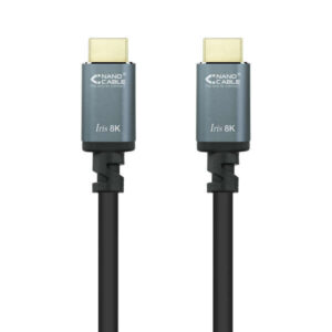 nanocable cable hdmi 2.1 iris 8k a/m a/m 0.5m color negro