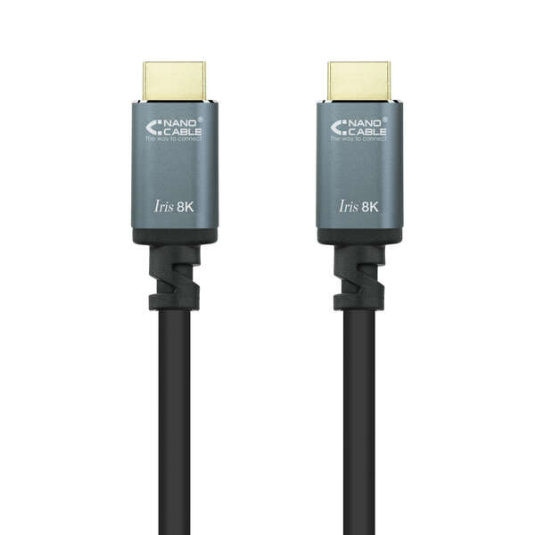 nanocable cable hdmi 2.1 iris 8k a/m a/m 1.5m color negro