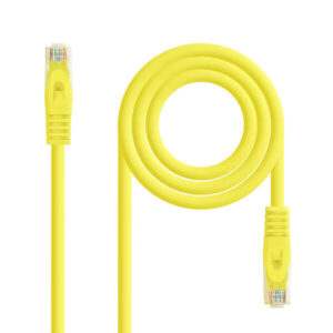 nanocable cable red latiguillo lszh cat.6a utp awg24 30cm color amarillo