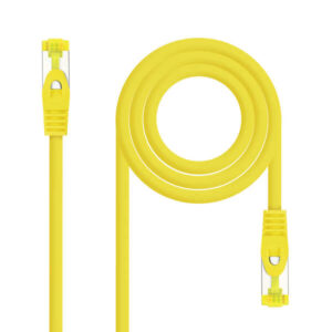 nanocable cable red latiguillo lszh cat.6a sftp awg26 25cm color amarillo