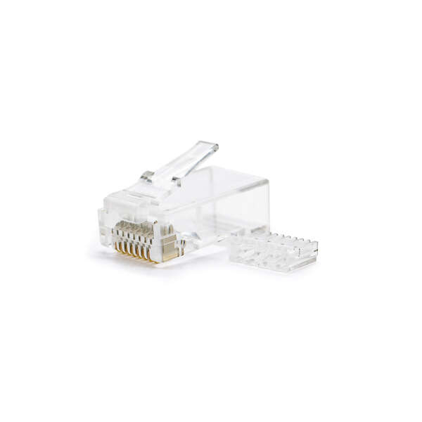 nanocable pack de 100 conectores rj45 8 hilos cat.6 color transparente