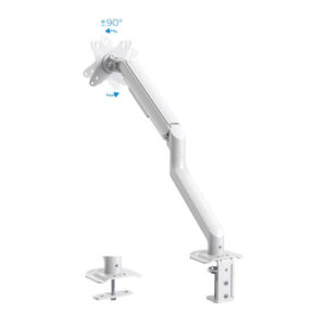 tooq soporte mesa pantallas giratorio inclinacion 1 brazo 17 32" color blanco