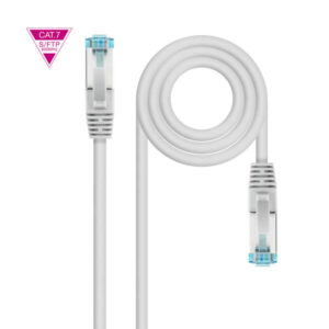 nanocable cable red latiguillo cat.7 lszh sftp pimf awg26 25cm color gris