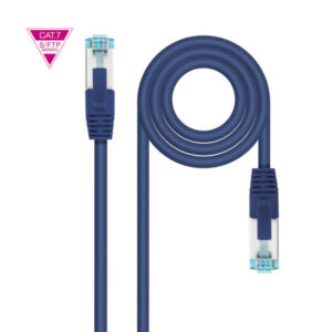 nanocable cable red cat.7 lszh sftp pimf awg26 30cm color azul