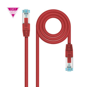 nanocable cable red cat.7 lszh sftp pimf awg26 50cm color rojo