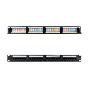 nanocable panel parcheo 24 puertos cat.6a utp 19 1u color negro