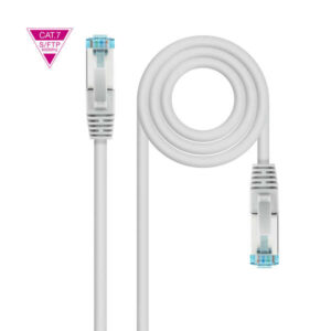 nanocable cable red latiguillo cat.7 lszh sftp pimf awg26 20m color gris