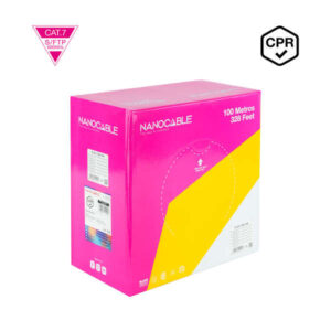 nanocable cable red cat. 7 600mhz lszh sftp pimf awg23 100m color naranja