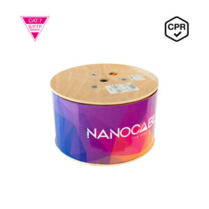 nanocable bobina de cable red cat. 7 600mhz lszh sftp pimf awg23 305m color naranja