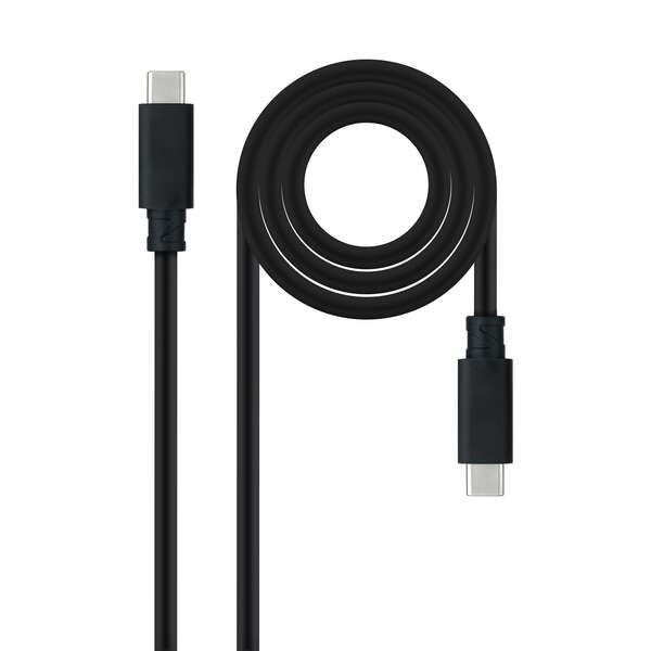 nanocable cable usb 3.1 gen2 5a usb c/m usb c/m 2m color negro