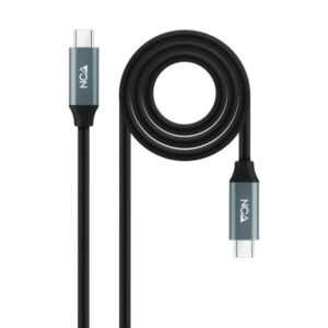nanocable cable usb 3.2 gen2x2 100w 4k/60hz usb c m/m 1.5m color negro