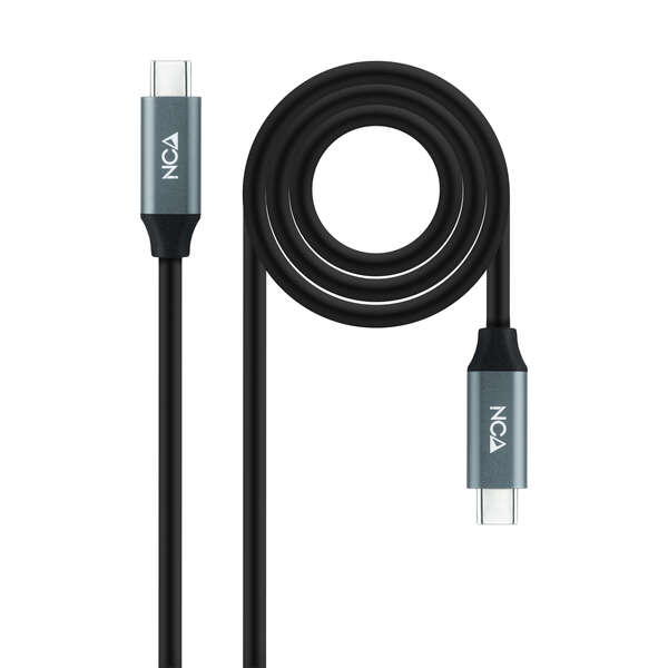 nanocable cable usb 3.2 gen2x2 100w 4k/60hz usb c m/m 2m color negro