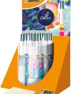 bic 4 colours decor expositor de 30 boligrafos de bola retractiles punta media de 1.0mm tinta con base de aceite 4 colores