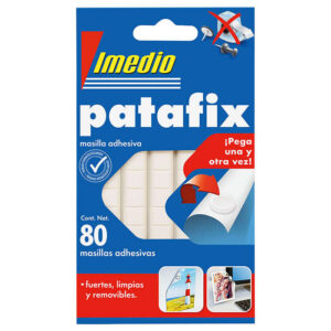 imedio patafix masilla adhesiva blanca fuertes, limpias y removibles 80 piezas