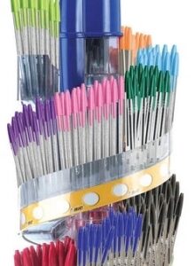 bic cristal family expositor de 770 boligrafos de bola + 150 bic cristal azul de regalo punta redonda de 1.6mm trazo 0.42mm tinta con base de aceite colores surtidos