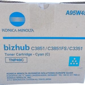 konica minolta tnp49 cyan cartucho de toner original tnp49c/a95w450