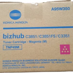 konica minolta tnp49 magenta cartucho de toner original tnp49m/a95w350