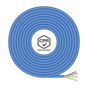 aisens bobina de cable de red rj45 lszh cpr dca cat.6 utp awg24 305m cable azul