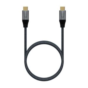 aisens cable usb 3.2 gen2x2 aluminio 20gbps 8k@30hz 5a 100w e mark, tipo usb c/m usb c/m 1.0m color gris
