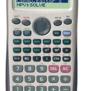 casio fc100v calculadora financiera pantalla de 4 lineas teclas de acceso directo personalizables alimentacion con pilas