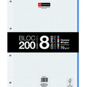 miquel rius bloc8 bloc encolado formato a4 cuadricula 5x5mm 200 hojas de 70gr con 4 taladros base de carton