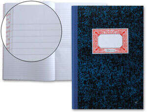 miquel rius cuaderno cartone rayado horizontal tamaño folio natural 100 hojas sin numerar cubiertas de carton contracolado lomo de tela engomada azul