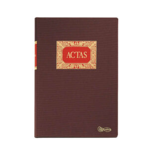 miquel rius libro de actas tamaño folio natural 100 hojas forrado en tela detalles en stamping corte de color azul