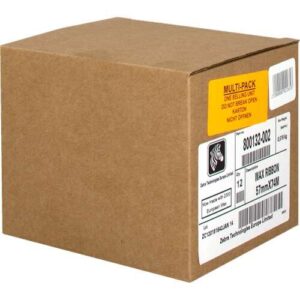 zebra zipship 2300 pack de 12 cintas de transferencia termica original cintas de cera nucleo 12.7mm, ancho 57mm, longitud 74m