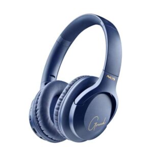 ngs artica greed auriculares bluetooth 5.1 con microfono diadema ajustable almohadillas acolchadas autonomia hasta 46h manos libres color azul