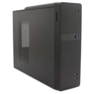 coolbox t310 slim caja torre micro atx, mini itx tamaño hdd 2.5", 3.5" usb 2.0, usb 3.0, usb c fuente de alimentacion 500w color negro