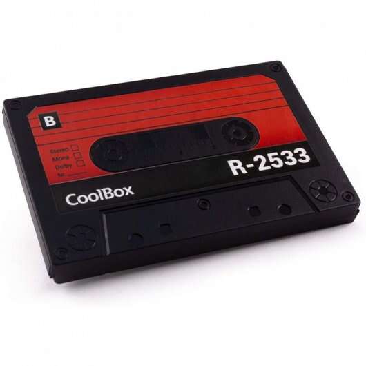 coolbox slimchase r 2533 retro caja externa disco ssd y hdd 2.5" sata a usb 3.0 diseño cassette de audio