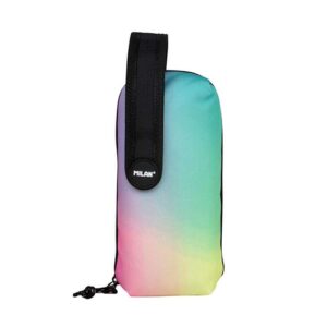 milan sunset black pack de 4 estuches portatodo con contenido de serie contenido: goma de borrar, 2 sacapuntas, lapiz de grafito hb, 3 boligrafos capsule, regla de 15cm, 12 lapices de colores ergo y 12 rotuladores