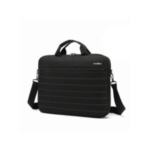coolbox maletin para portatil hasta 14" compartimento principal acolchado tejido impermeable color negro
