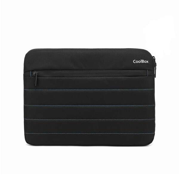 coolbox funda para tablet/netbook/portatil hasta 13" acolchado tejido impermeable cierre de cremallera color negro