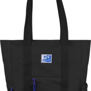 oxford tote b trendy bolso de mano bolsillo frontal y laterales compartimento para portatil/tablet cierre de cremallera tamaño 34x31x12cm color negro