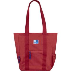 oxford tote b trendy bolso de mano bolsillo frontal y laterales compartimento para portatil/tablet cierre de cremallera tamaño 34x31x12cm color burdeos
