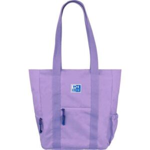oxford tote b trendy bolso de mano bolsillo frontal y laterales compartimento para portatil/tablet cierre de cremallera tamaño 34x31x12cm color lavanda