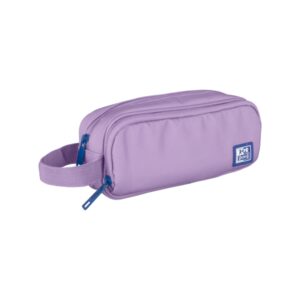 oxford b smart estuche portatodo 3 compartimentos asa lateral fabricado en material reciclado color lavanda