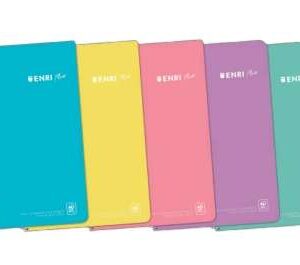 enri plus cuaderno espiral formato folio cuadriculado 4x4mm 80 hojas 90gr con margen cubierta de plastico colores pastel surtidos