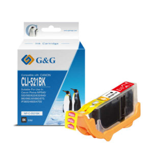 g&g canon cli521 negro cartucho de tinta generico reemplaza 2933b001