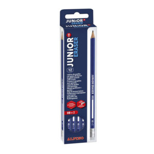 alpino pack de 12 lapices de grafito junior con goma mina hb espacio para personalizar colores surtidos