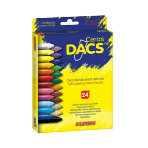 alpino dacs pack de 24 ceras blandas de colores textura cremosa mezclables pintado suave y cubriente colores surtidos