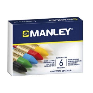 manley pack de 6 ceras blandas de trazo suave ideal para tecnicas y aplicaciones variadas amplia gama de colores colores surtidos