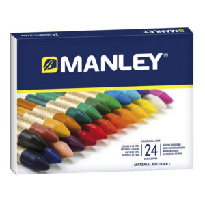 manley pack de 24 ceras blandas de trazo suave ideal para gran variedad de tecnicas y aplicaciones fabricacion artesanal amplia gama de colores colores surtidos